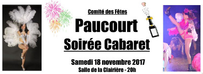 Cliquez ICI pour afficher plein écran le flyer de la 9ème Soirée Cabaret du Comité des Fêtes de Paucourt.