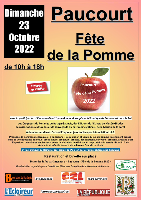 Flyer de la 9ème Fête de la Pomme de Paucourt.