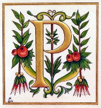 Le blason de Paucourt réalisé par Martine Connay, enlumineuse, logo du Comité des Fêtes.