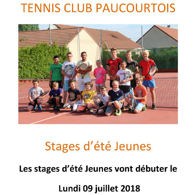 Cliquez ICI pour prendre connaissance du programme des stages d'été Jeunes 2018 organisés par le Tennis Club Paucourtois