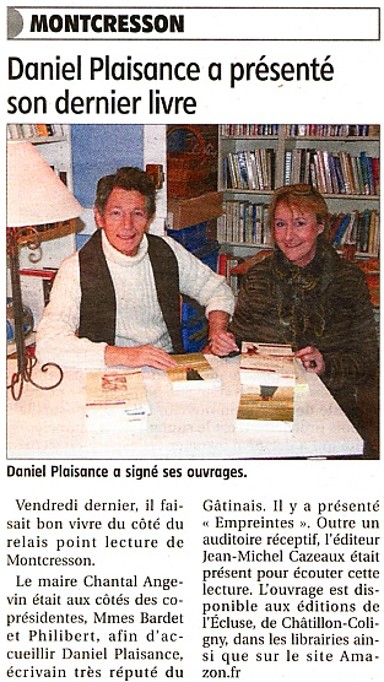Daniel Plaisance et Chantal Riout